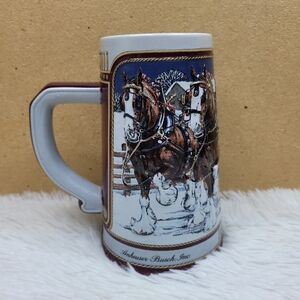 Budweiser Clydesdales Beer Stein Collector Series 1989